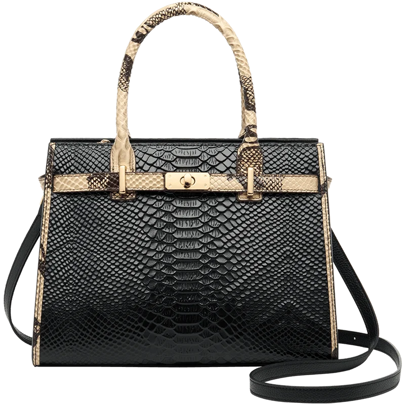 Valentina Cefalu top-handle bag in Black, side view