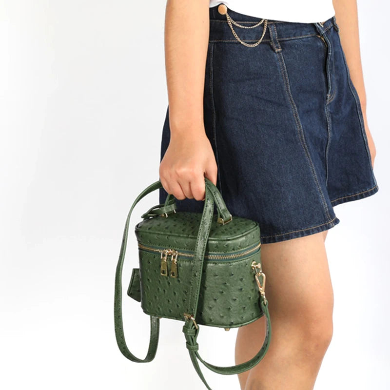 Valentina Brindisi vanity case in Ink Green