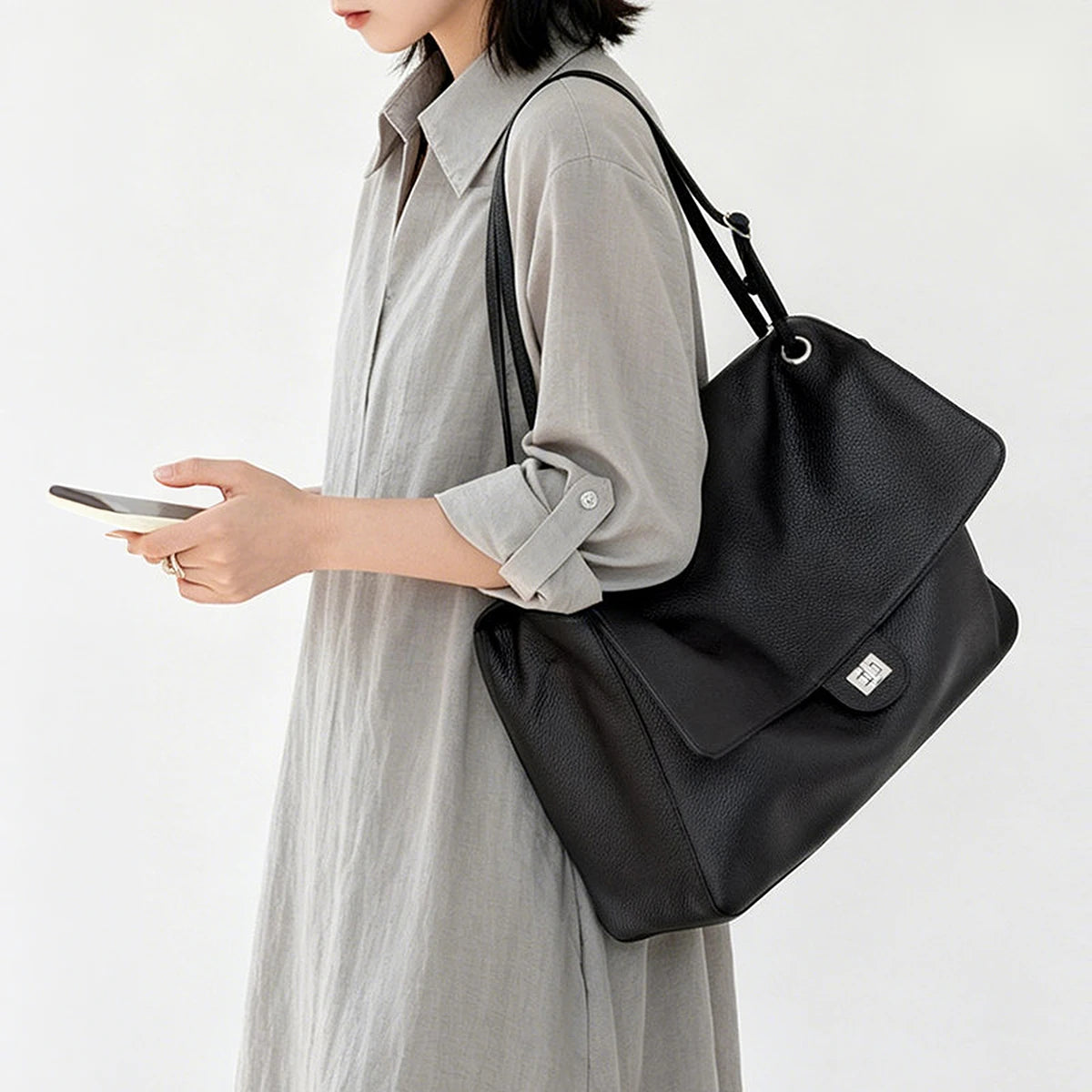 Valentina Fiume Large tote in Black