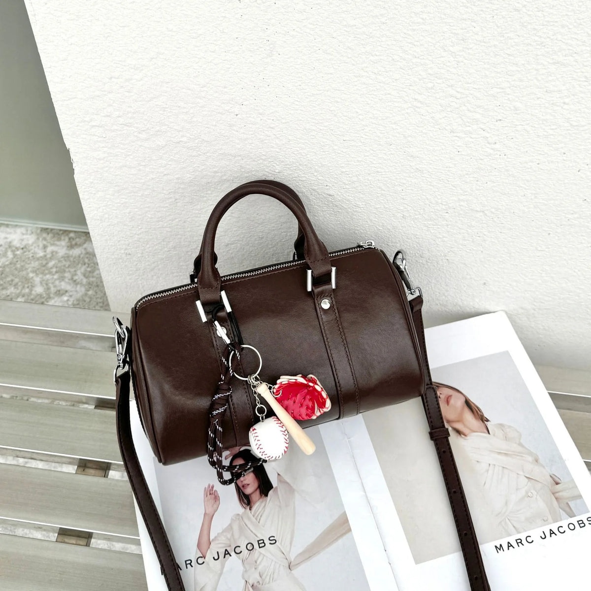 Valentina Miele bowling bag in Chocolate