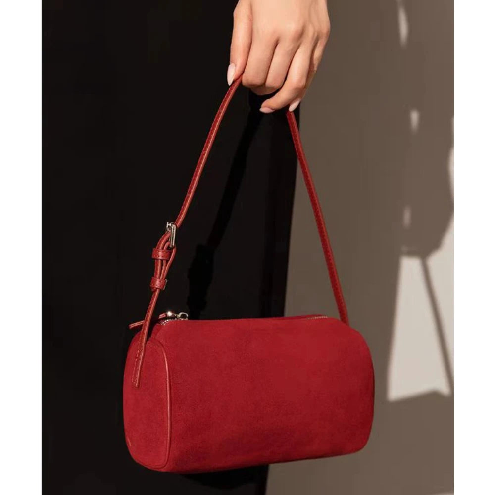 Valentina Roma bowling bag in Wine red