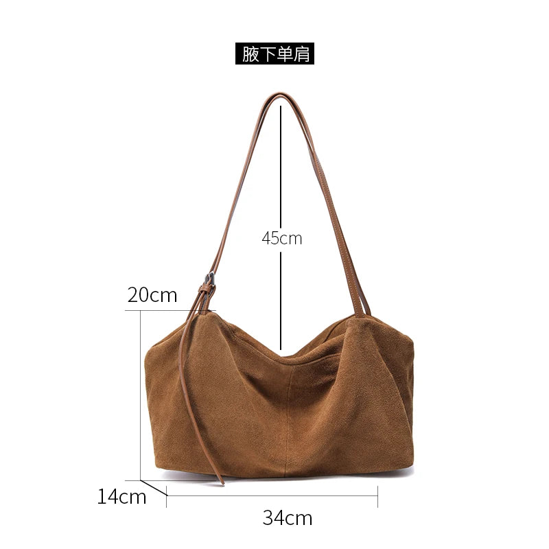 Valentina Slouch nubuck leather hobo bag