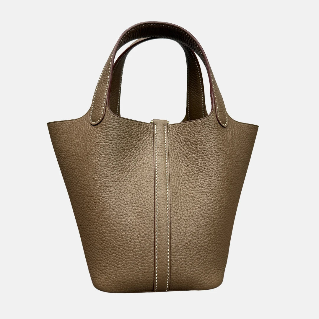 Valentina Ostuni Large bucket bag in Elephant Grey