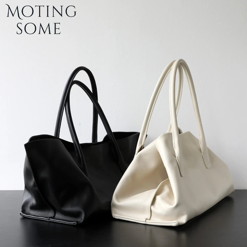 Valentina Piano tote in Beige, back view