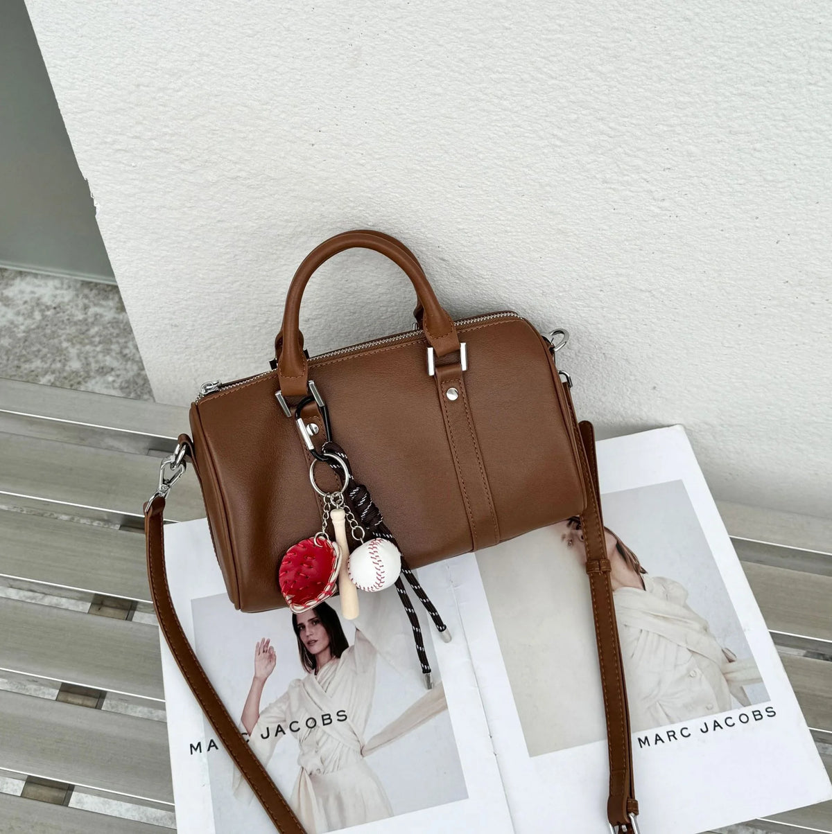 Valentina Miele bowling bag in Brown