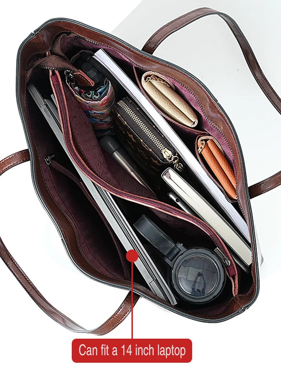 Valentina Molo tote in Cherry, interior