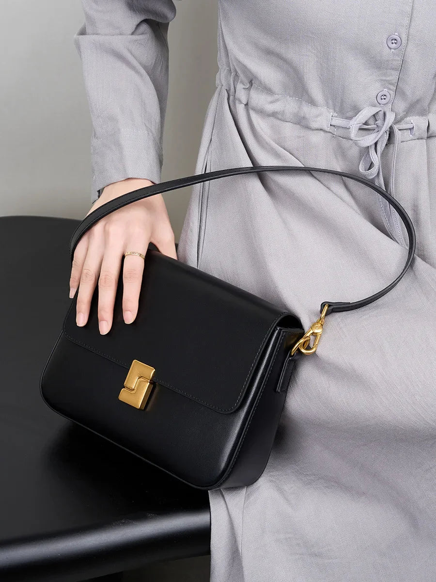 Valentina Monte crossbody bag in Coffee, interior