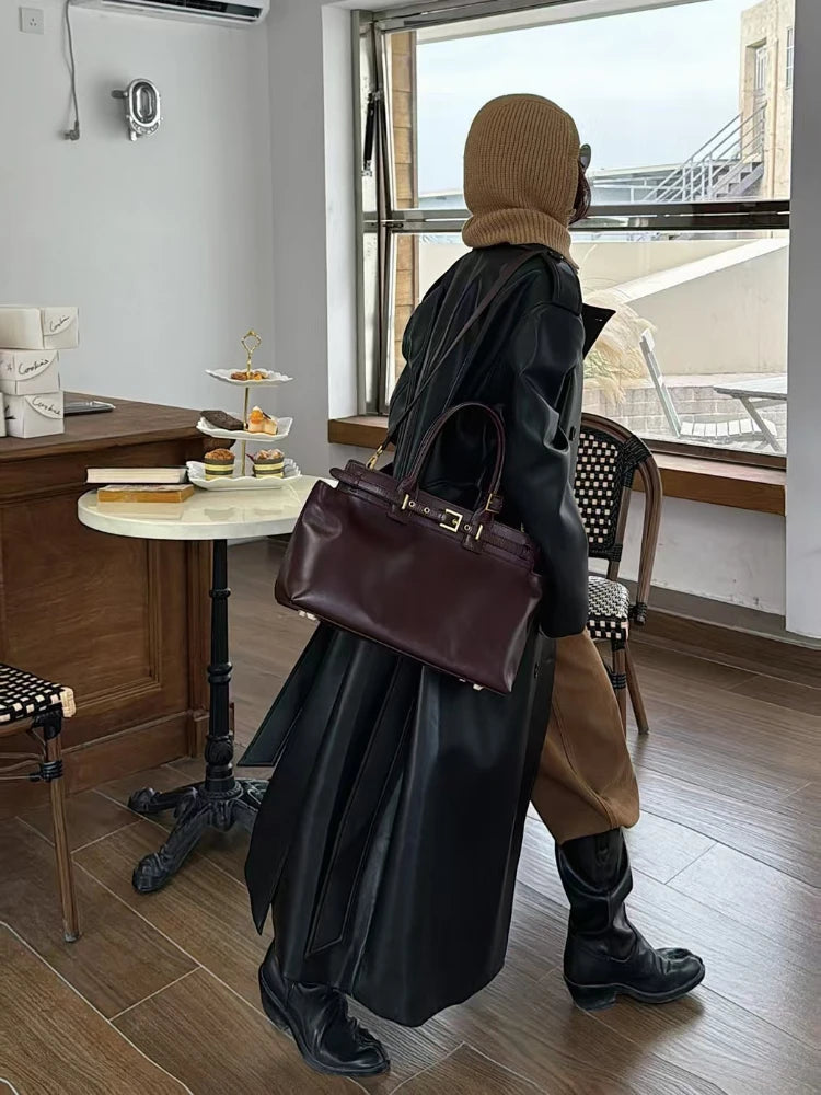 Valentina Spello top-handle bag in Burgundy