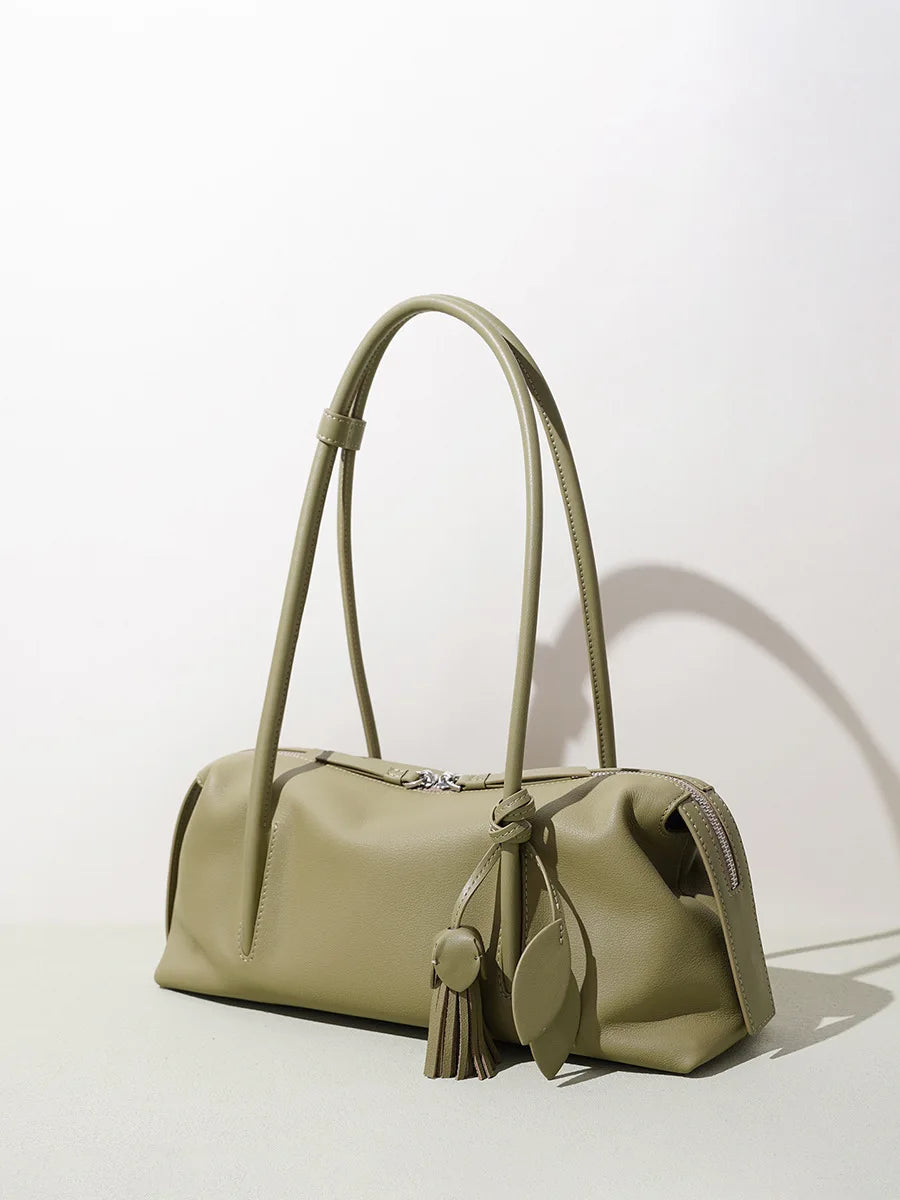 Valentina Sorte tote in Asphalt, side view