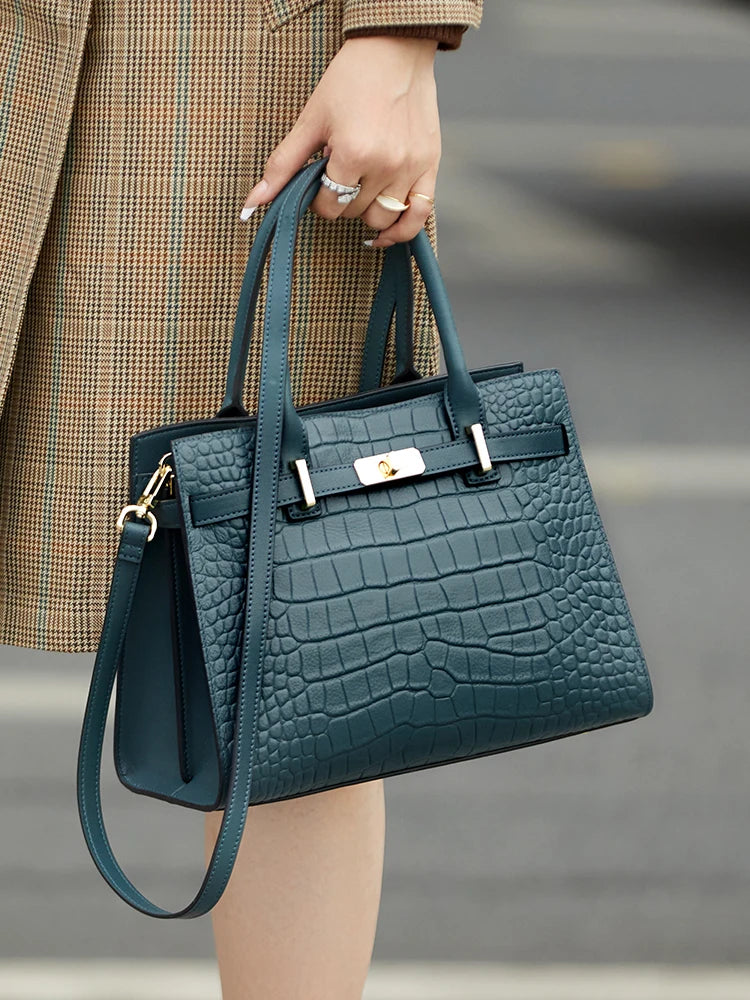 Valentina Sorrento top-handle bag in Denim
