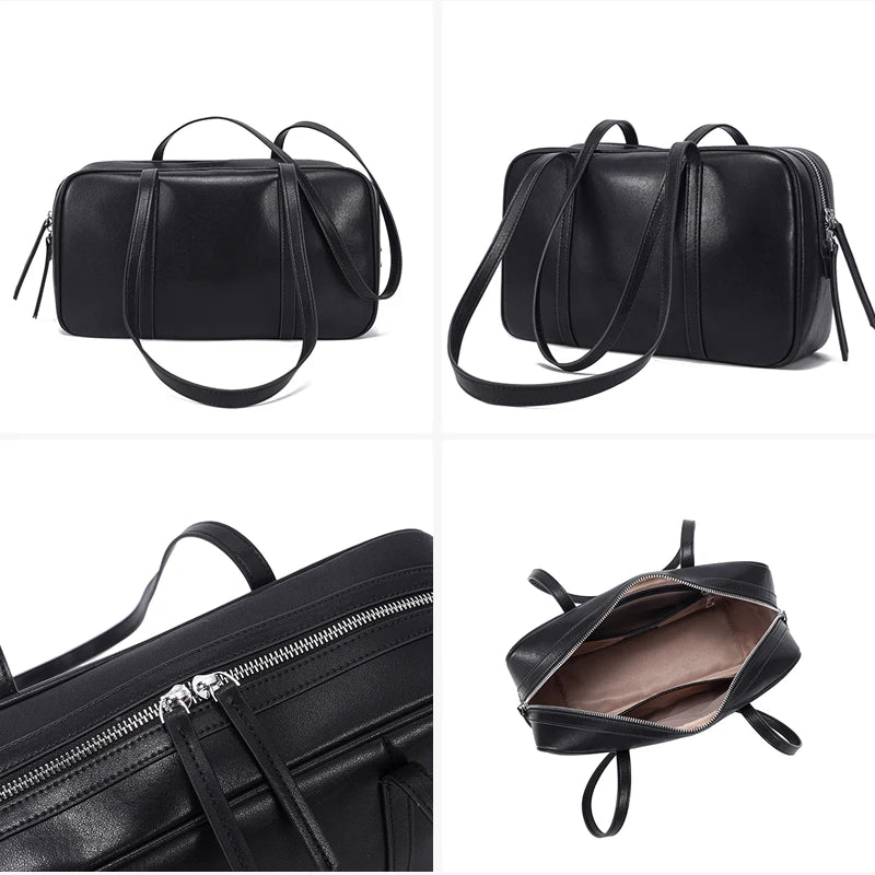 Valentina Mila bowling bag in Black, interior