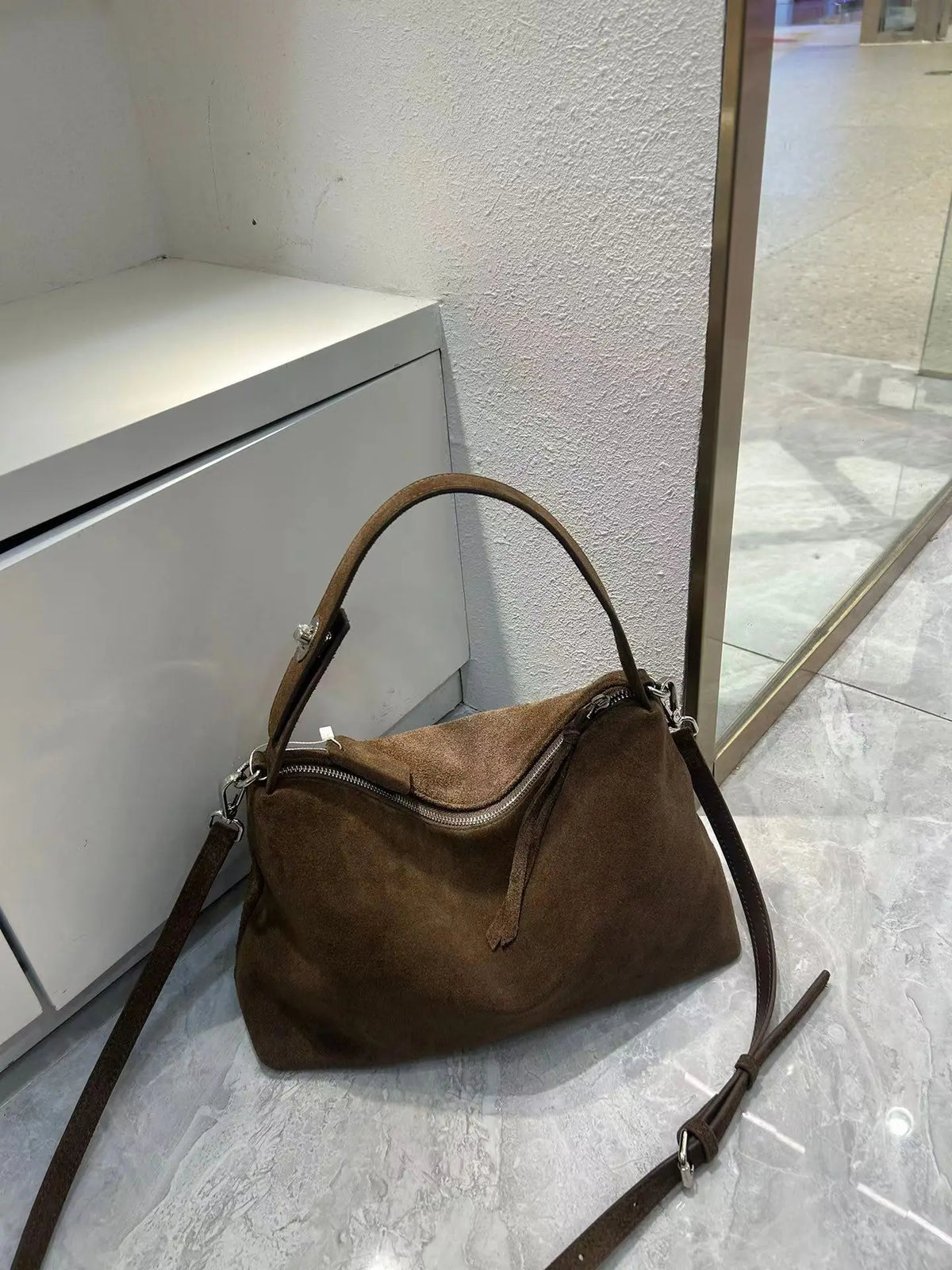 Valentina Calma tote in Dark Brown