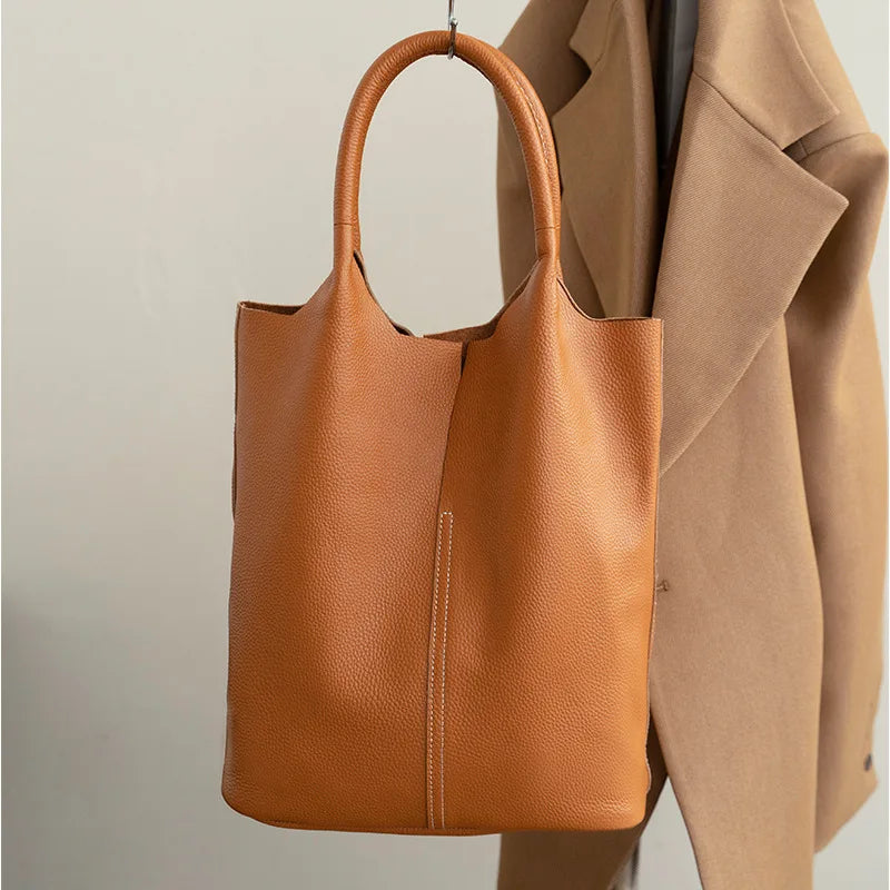 Valentina Marea bucket bag in Caramel