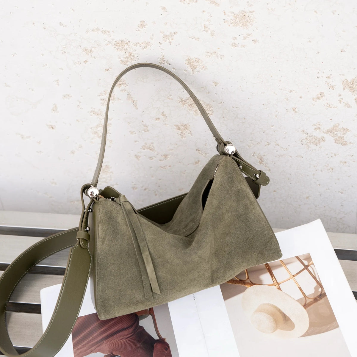 Valentina Asti tote in Army Green