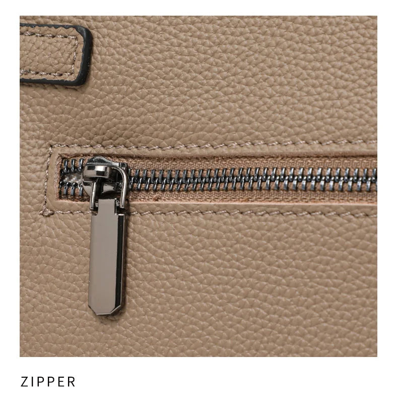 Valentina Taormina top-handle bag in Beige, back view