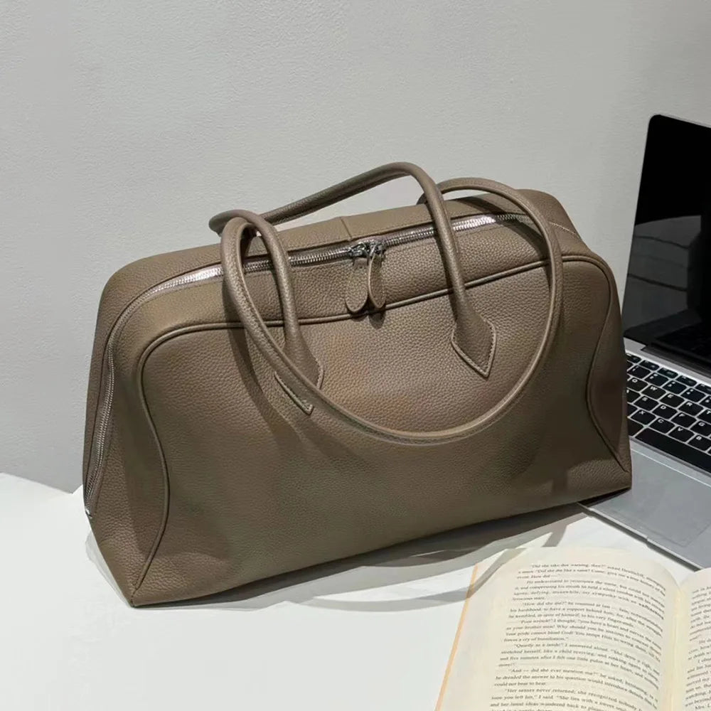 Valentina Pillow leather pillow shoulder bag in Khaki