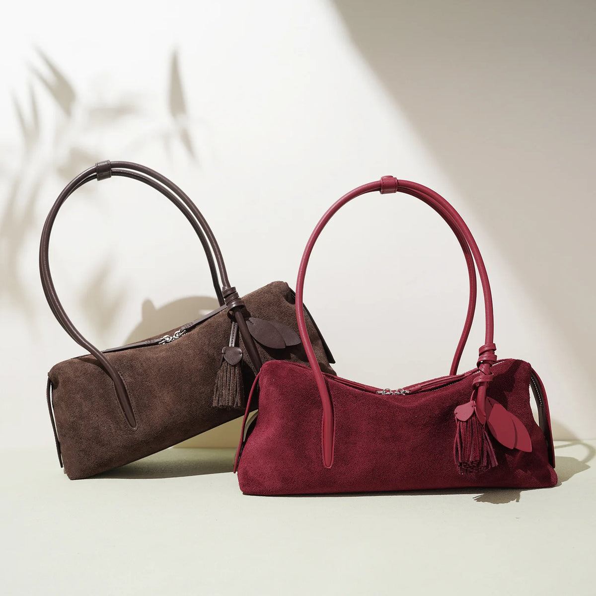 Valentina Isola tote in Sand, side view