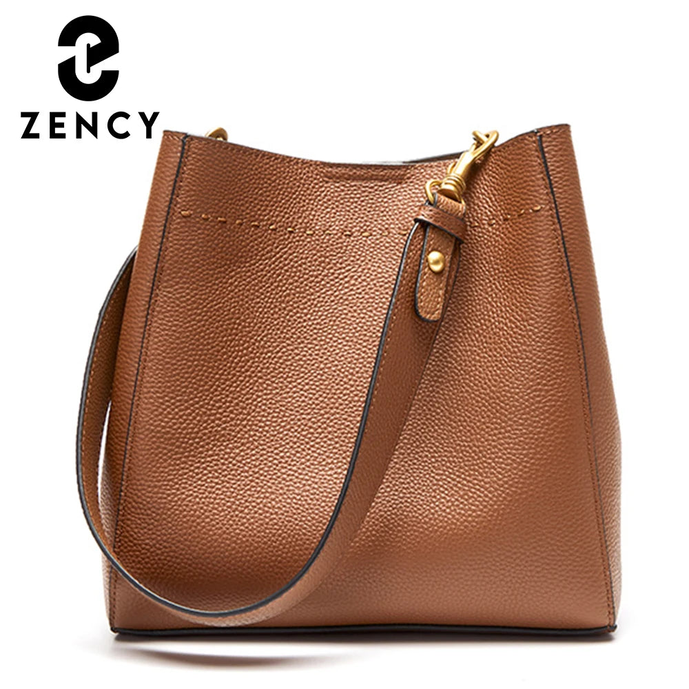 Valentina Ravello bucket bag in Brown, front view