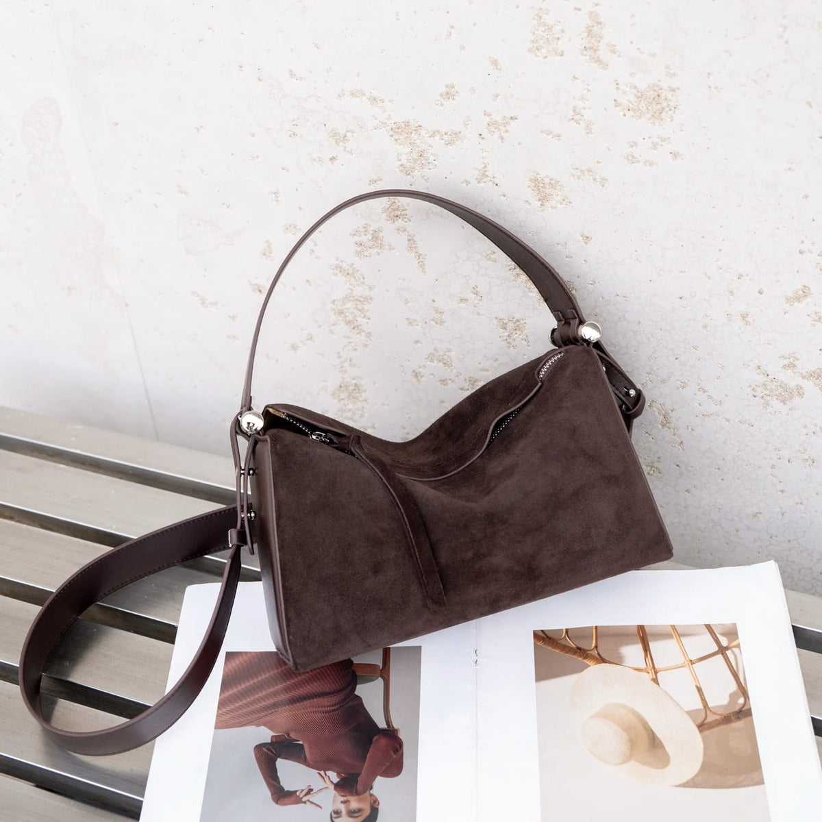 Valentina Asti tote in Coffee