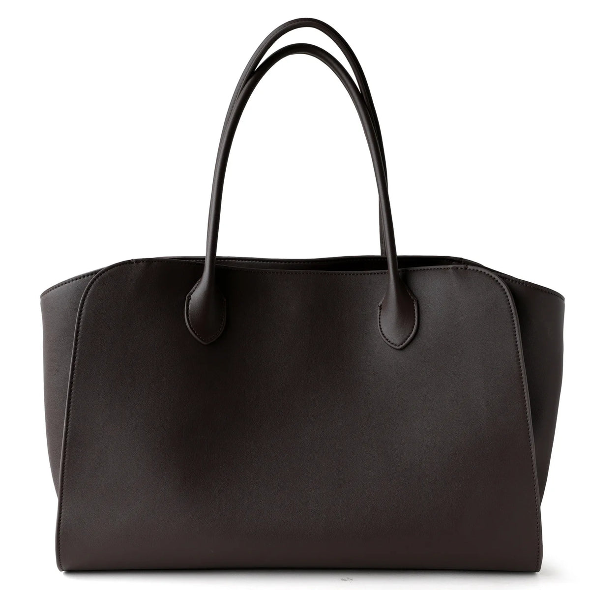 Valentina Volta Large shoulder bag in Coffee, back view