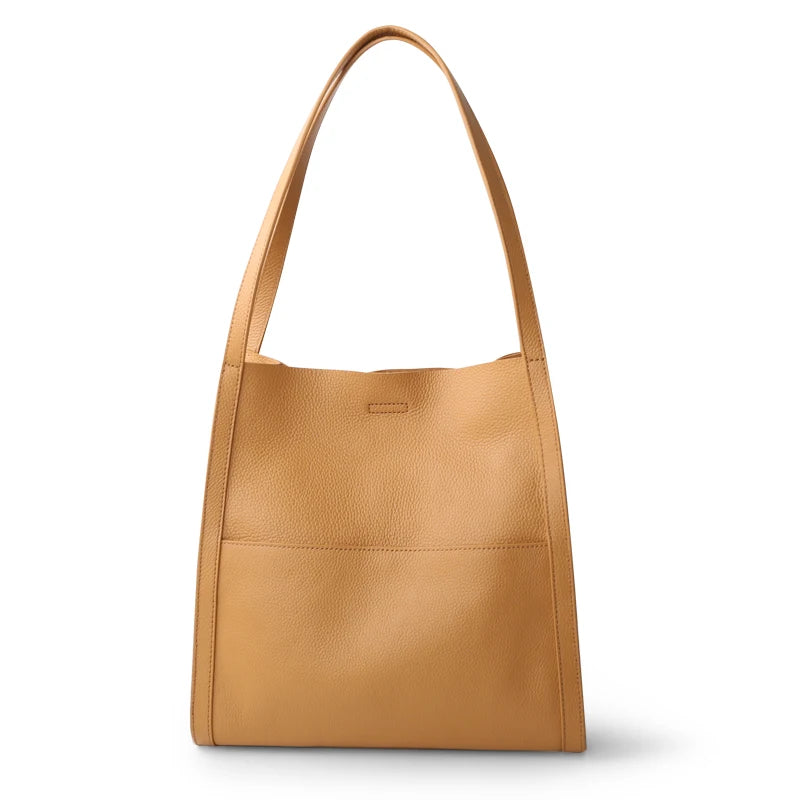 Valentina Positano bucket bag in Biscuit