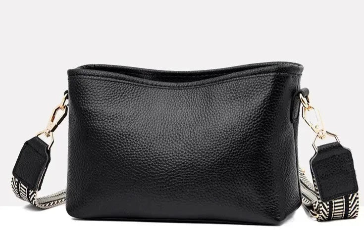 Designer Inspired Handbags - Vittoria Crossbody Bag Black