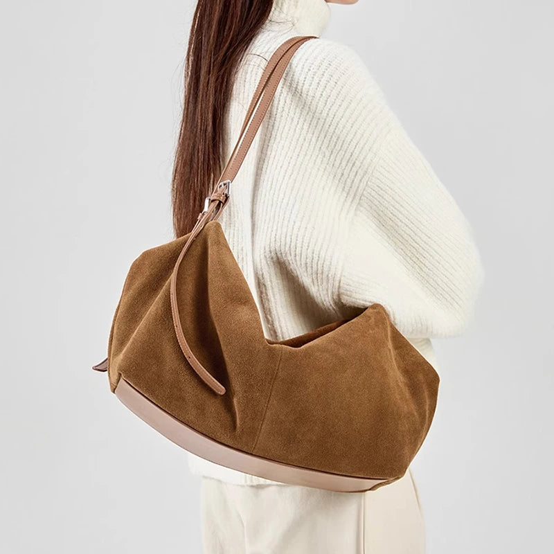 Valentina Slouch nubuck leather hobo bag