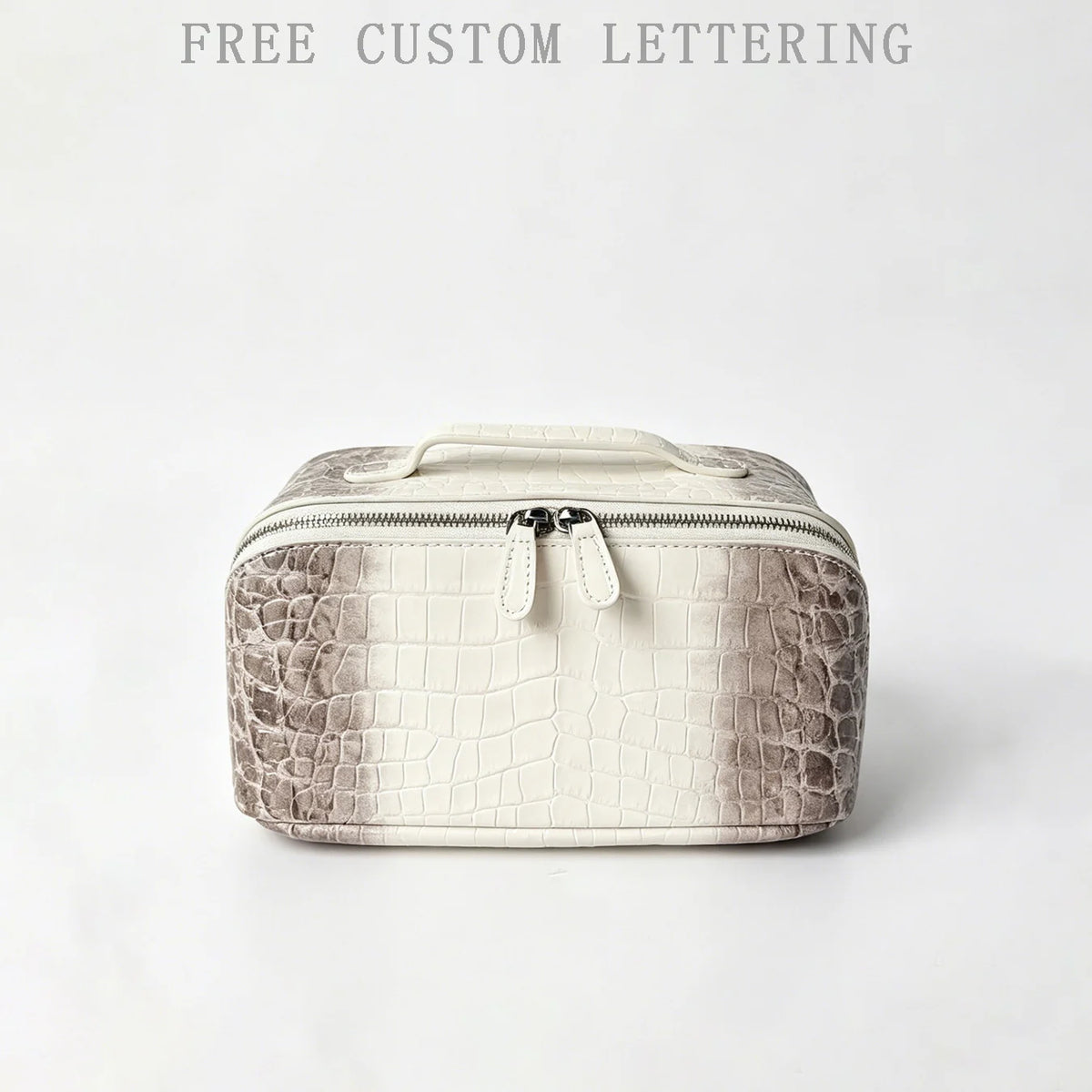 Valentina Varenna Small vanity case in Light Grey, front view