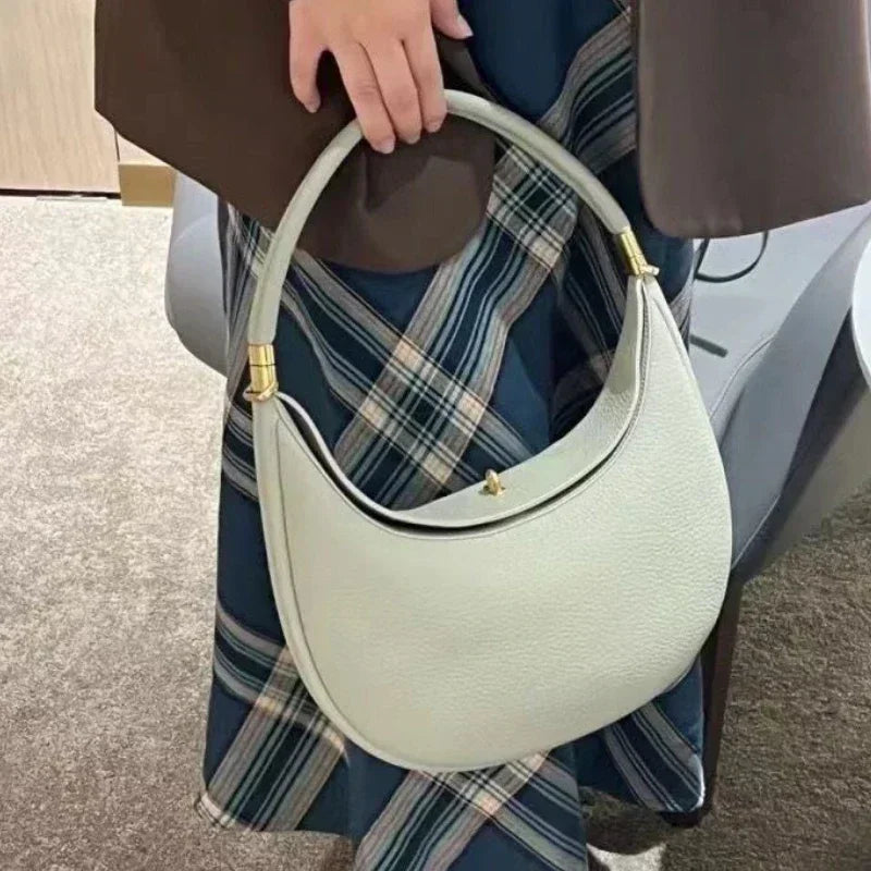 Valentina Todi crescent bag in Mint, back view