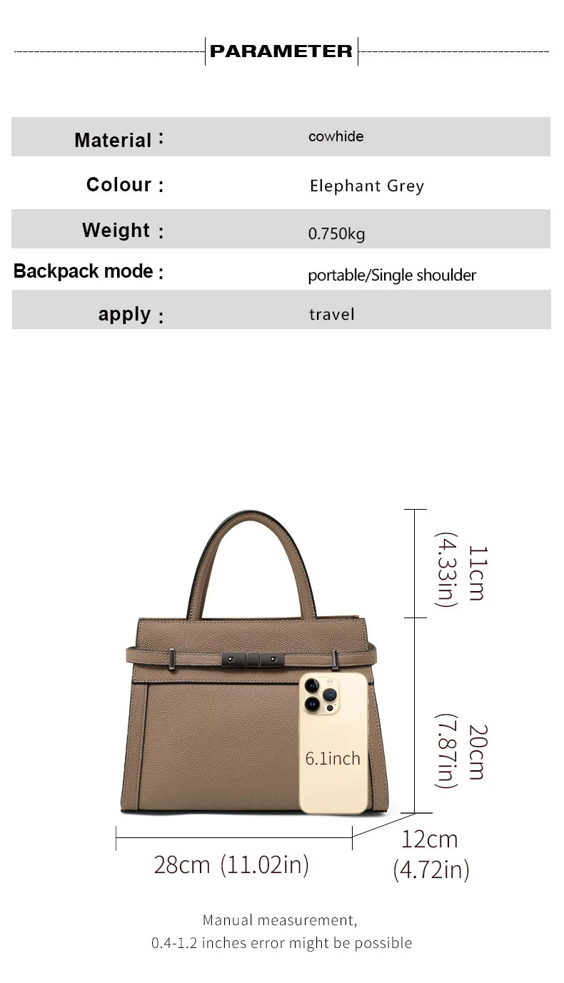Valentina Taormina top-handle bag in Beige, interior