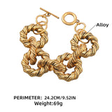 Womens Chunky Gold Bracelet Details