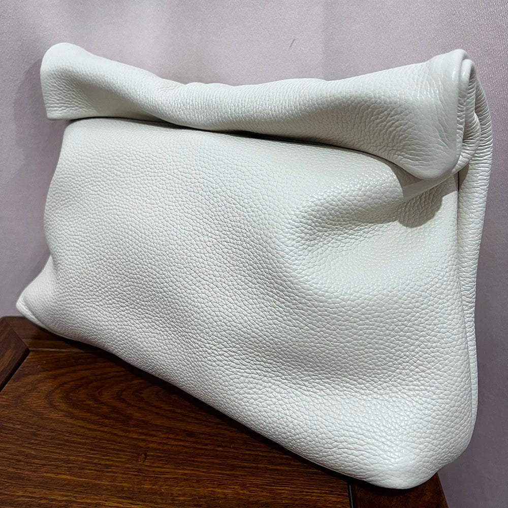 Valentina Lido top-handle bag in White