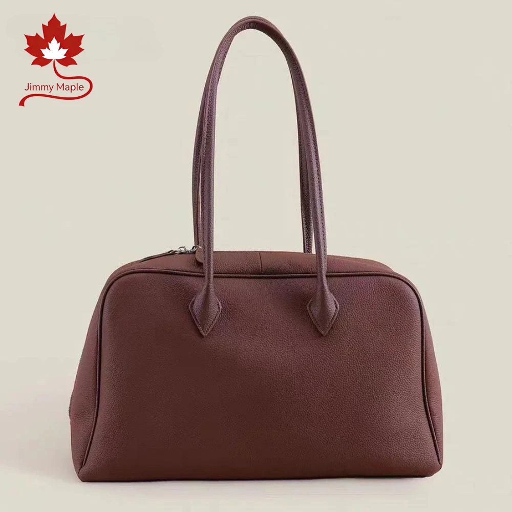 Valentina Ora Small tote in Ebony, side view