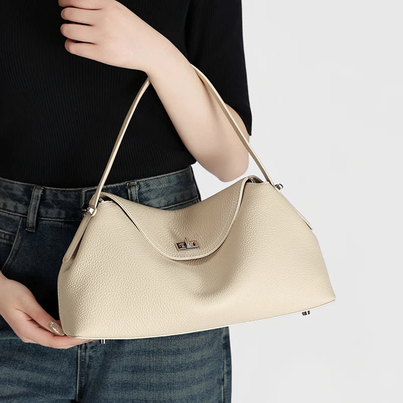 Valentina Como top-handle bag in Sky Blue, side view