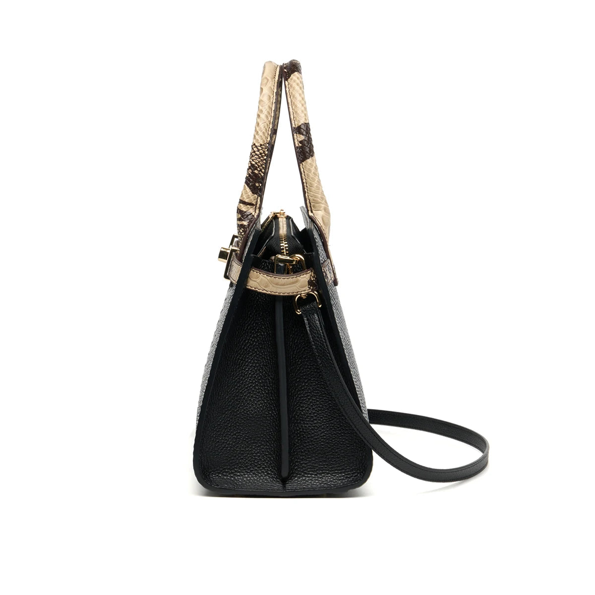Valentina Cefalu top-handle bag in Black, worn