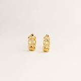 Round linked Gold Earrings | Womens Jewelry | Valentina & Rose