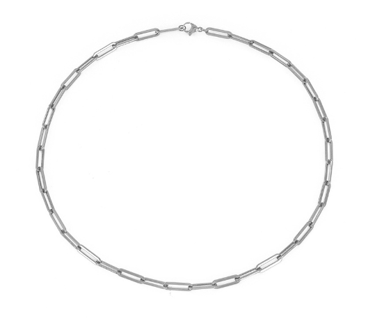 Valentina & Rose - Paperclip Choker Necklace - Valentina & Rose - Silver / 16.53" | 420mm