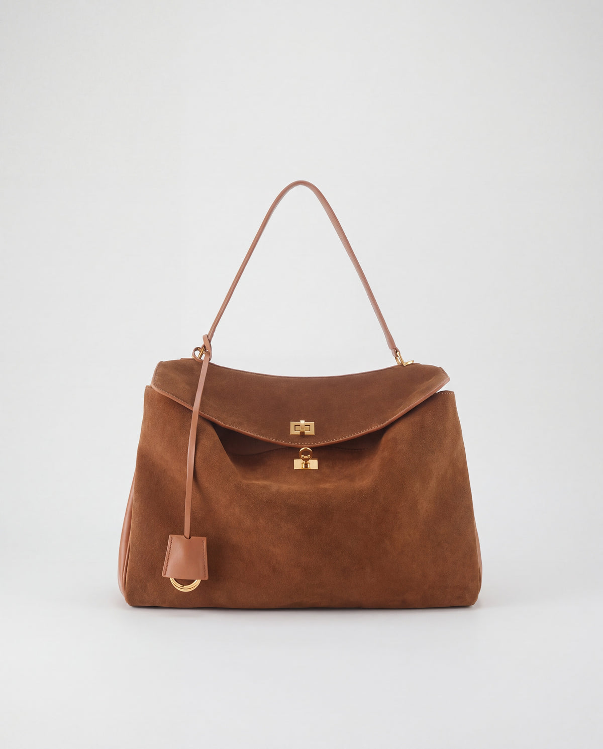 Dolce Large bag in Cognac – front view