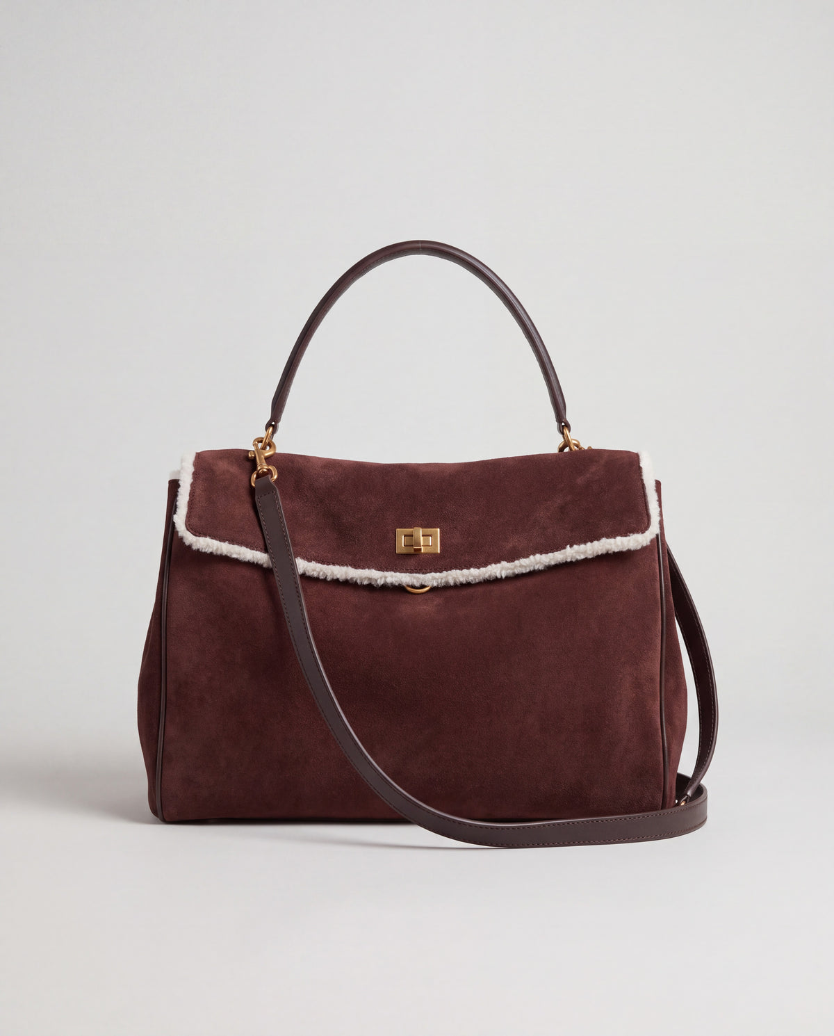 Dolce Large bag in Mahogany – front view