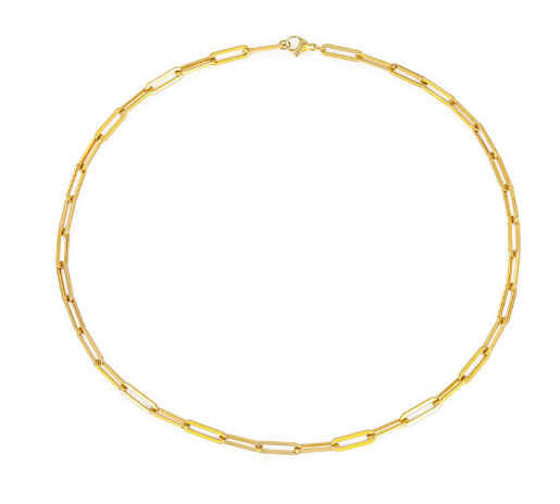 Valentina & Rose - Paperclip Choker Necklace - Valentina & Rose - Gold / 16.53" | 420mm