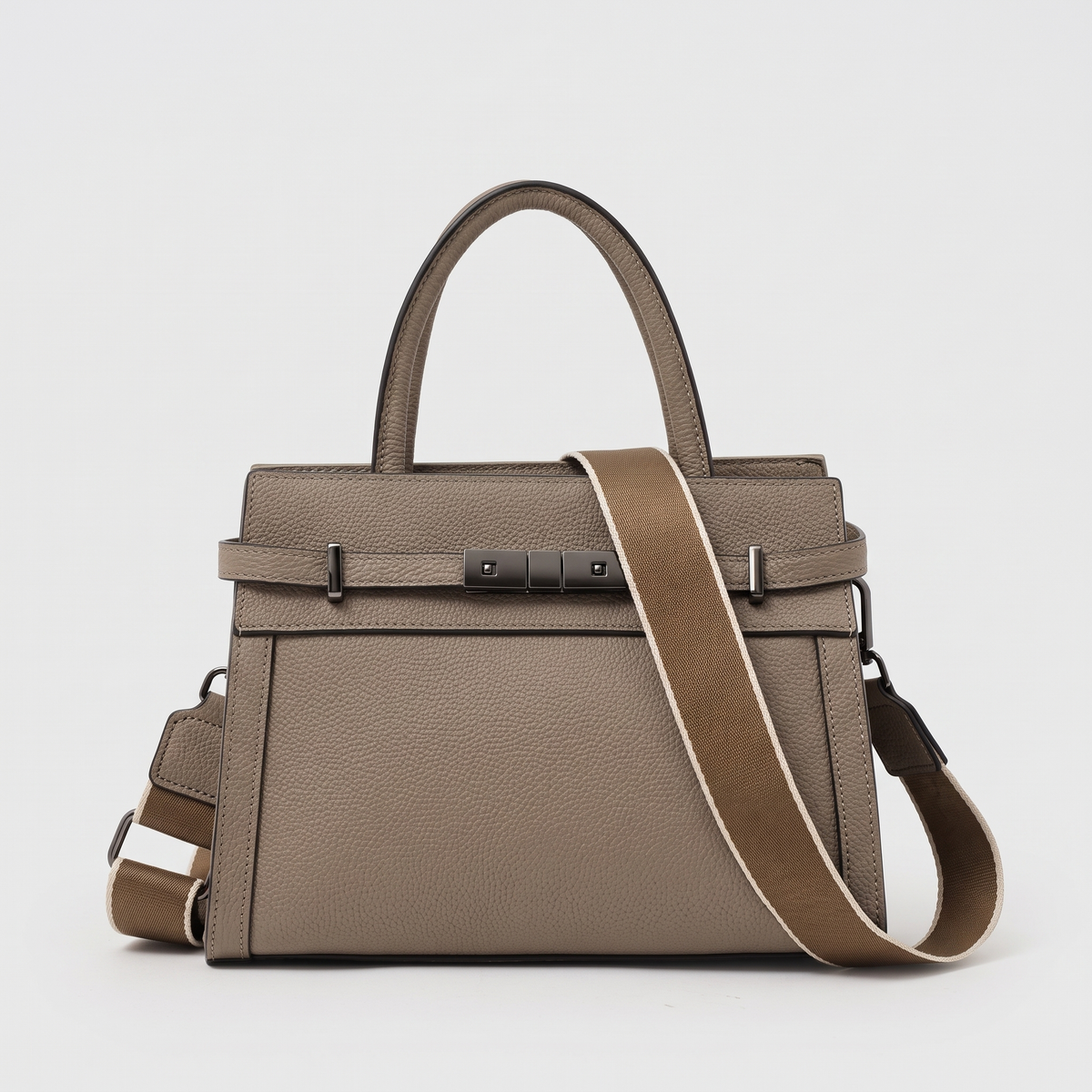 Valentina Taormina top-handle bag in Camel