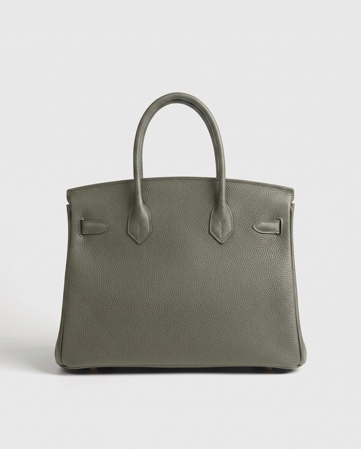 Lock Small leather top-handle bag in Celadon – back view