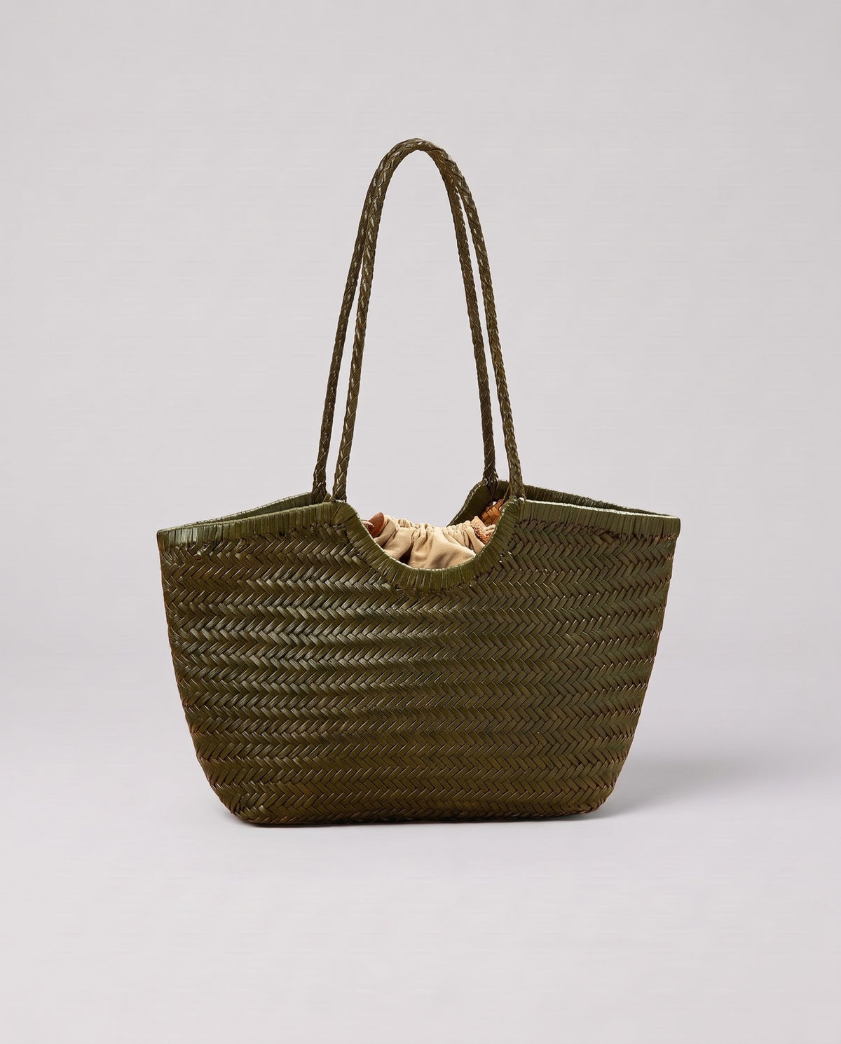Valentina Matera Large bag in Olive, front view