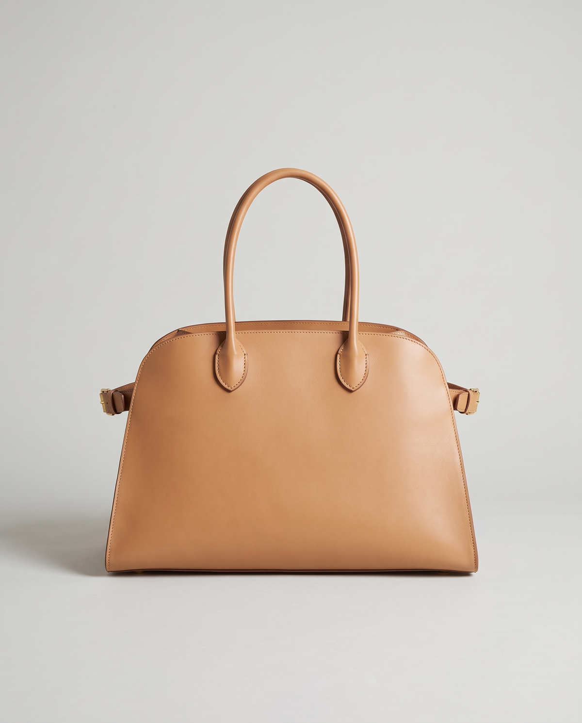 Milano Small top-handle bag in Tan – front view