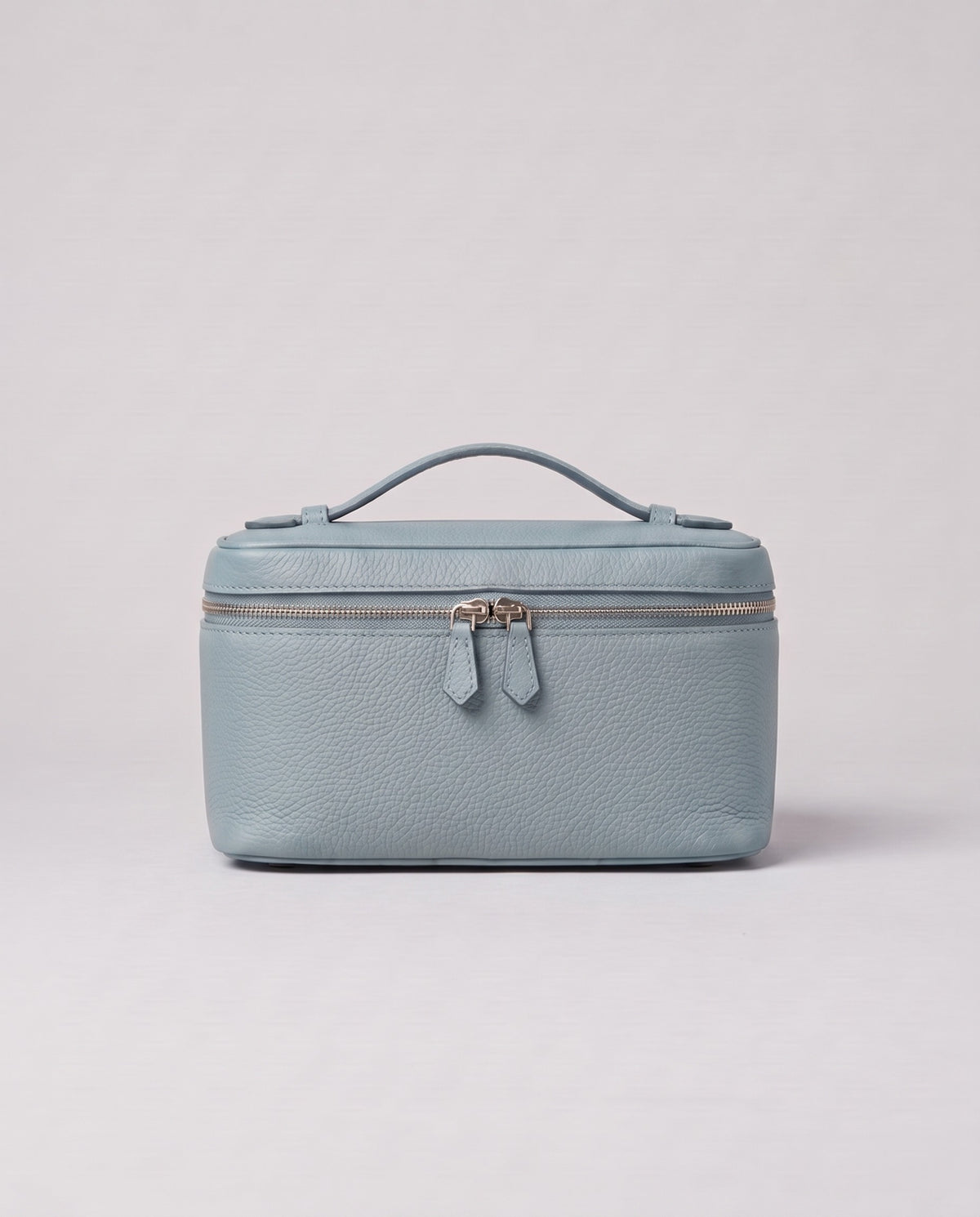 Valentina Orvieto Small top-handle bag in Blue leather, front view