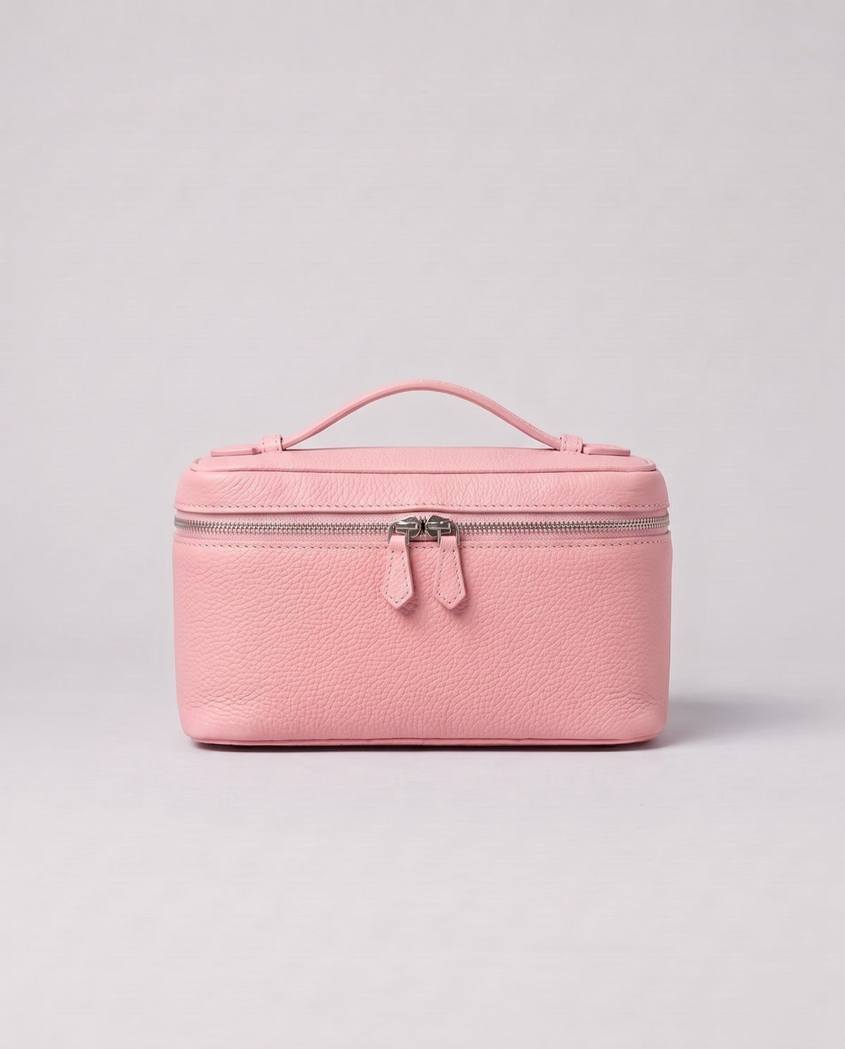 Valentina Orvieto Small top-handle bag in Pink leather, front view