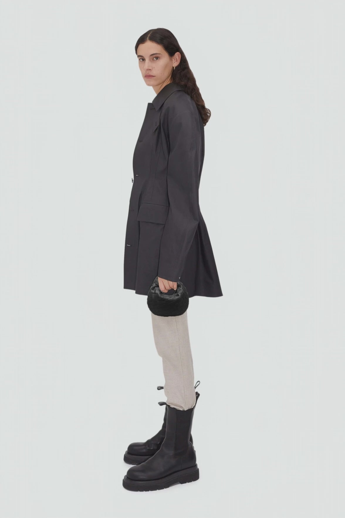 women with valentina mini knot bag