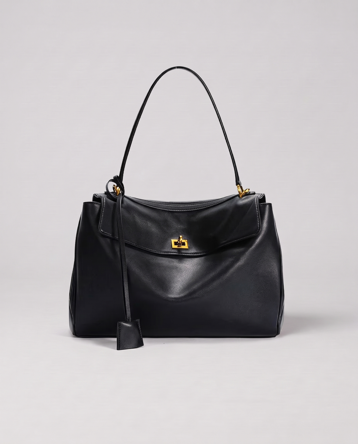 Valentina Tinto Large bag in Black, front view
