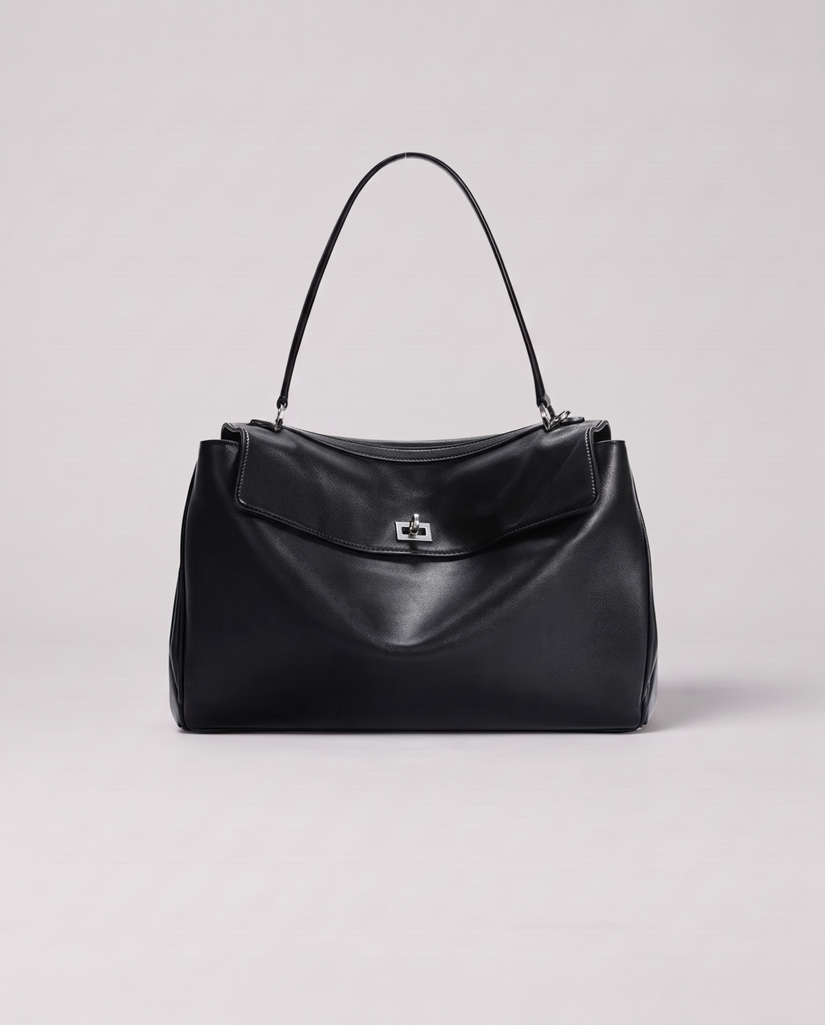 Valentina Tinto Large bag in Onyx, front view