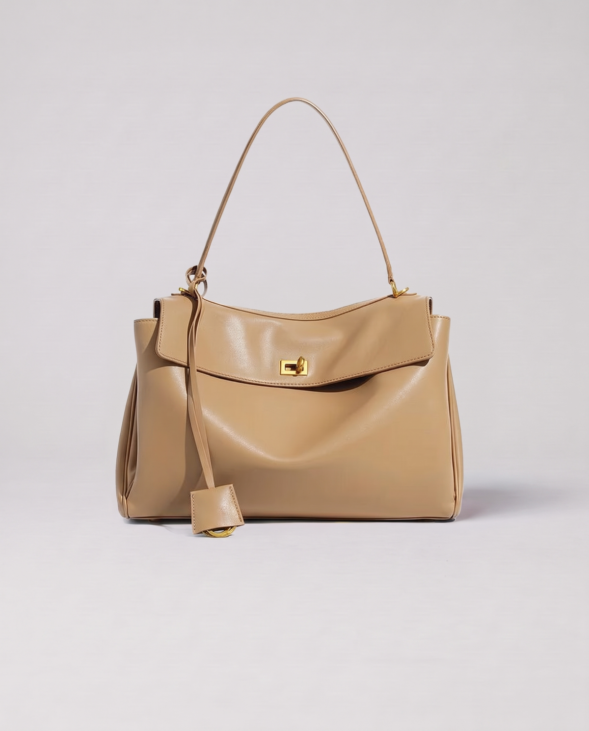Valentina Tinto Large bag in Tan, front view